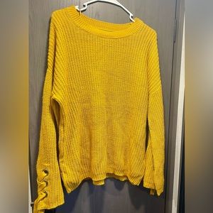 Love by Design Yellow 1X Sweater